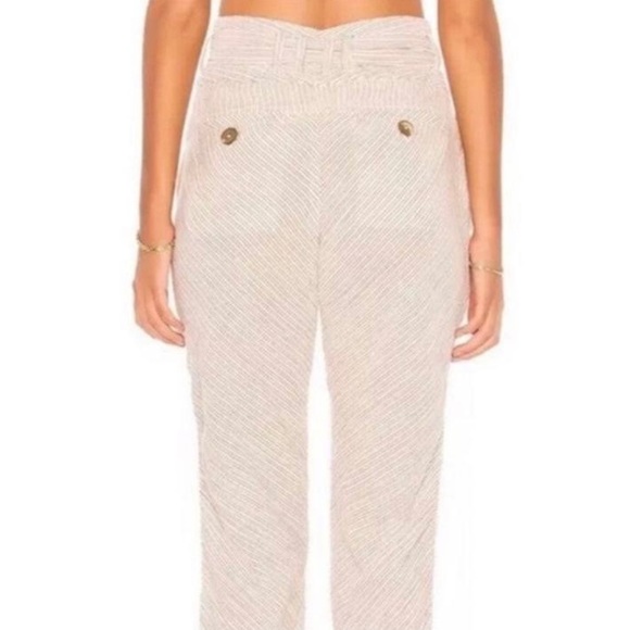 Free People high rise striped jumpsuit pants sz 6 - Picture 3 of 10